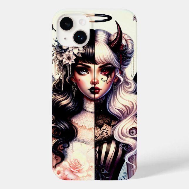 Half Angel Devil Dark Beauty Broken Wing Fairy  Case-Mate iPhone Case (Back)