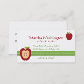 Half Apple Teacher's Business Card (Front/Back)
