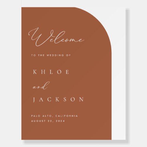 Half Arch Minimal Welcome Sign Wedding Decor