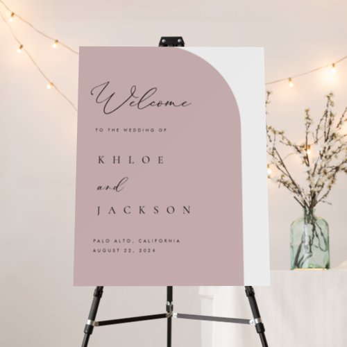 Half Arch Minimal Welcome Sign Wedding Decor