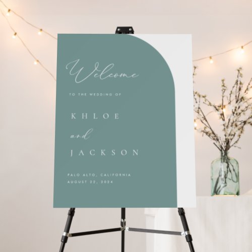 Half Arch Minimal Welcome Sign Wedding Decor