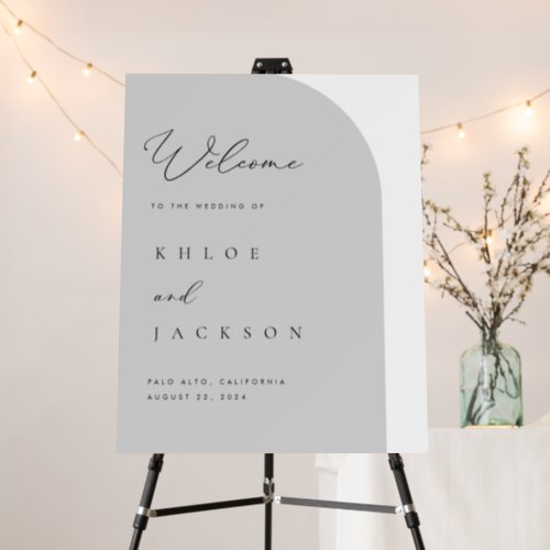 Half Arch Minimal Welcome Sign Wedding Decor