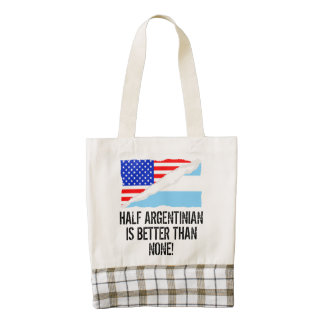 Half Argentinian Is Better Than None Zazzle HEART Tote Bag