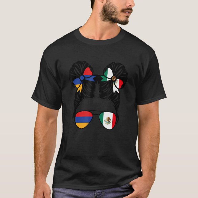 Half Armenian Half Mexican Girl Armenia Kids Herit T-Shirt (Front)