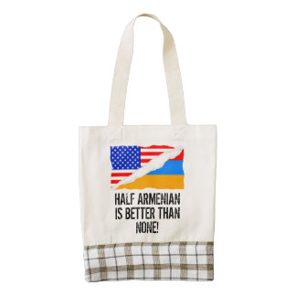 Half Armenian Is Better Than None Zazzle HEART Tote Bag