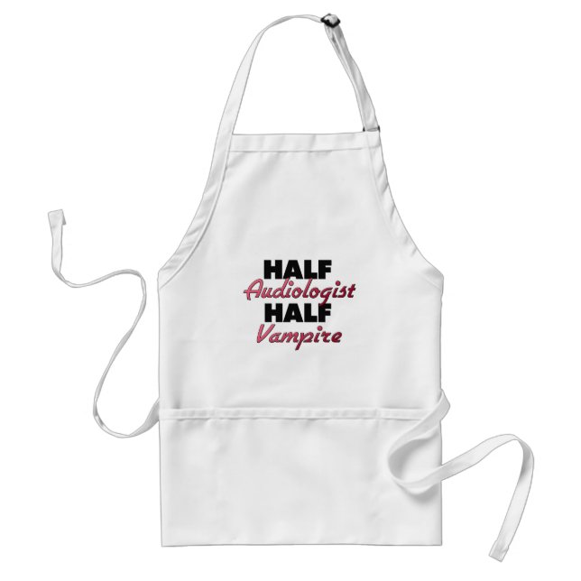 Half Audiologist Half Vampire Adult Apron (Front)