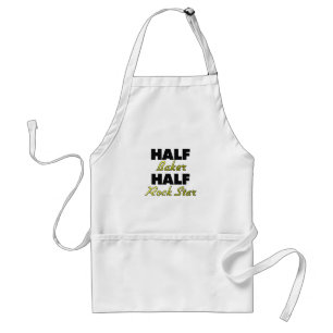 Half Baker Half Rock Star Adult Apron