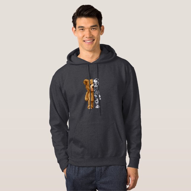 Half Bear Half Robot Hoodie (Front Full)