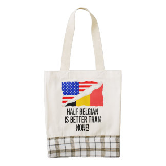Half Belgian Is Better Than None Zazzle HEART Tote Bag