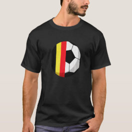 Half Belgium Flag Half Football Belgian Dad Soccer T-Shirt
