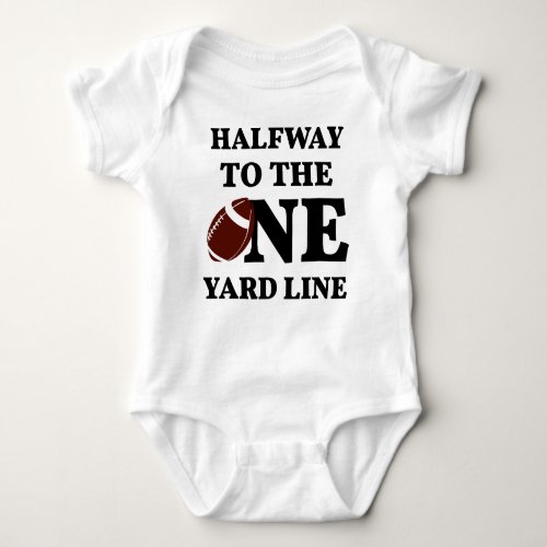  Half Birthday 6 Month Football Birthday Baby Bodysuit