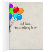 Half Birthday-starfish with sunglasses Cards (Inside (Right))