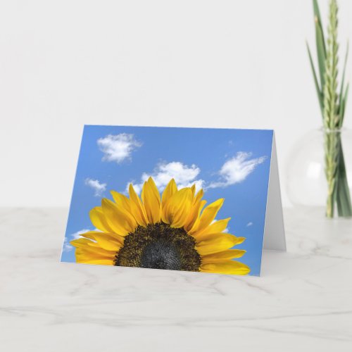 Half Birthday Sunflower Card