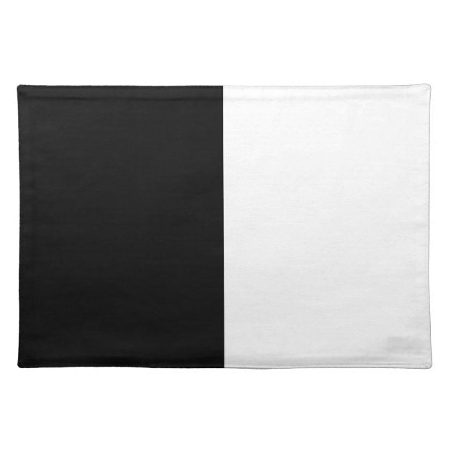 Half Black And Half White Middle Customize This Placemat (Front)