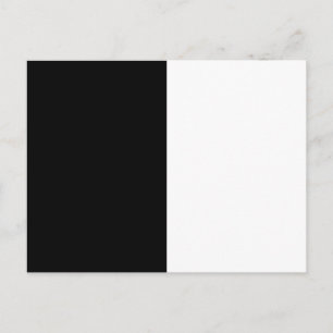 Half Black And Half White Middle Customize This Postcard