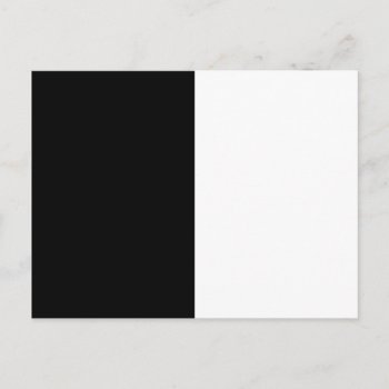 Half Black And Half White Middle Customize This Postcard by MustacheShoppe at Zazzle