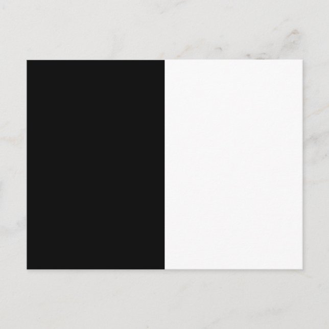 Half Black And Half White Middle Customize This Postcard (Front)