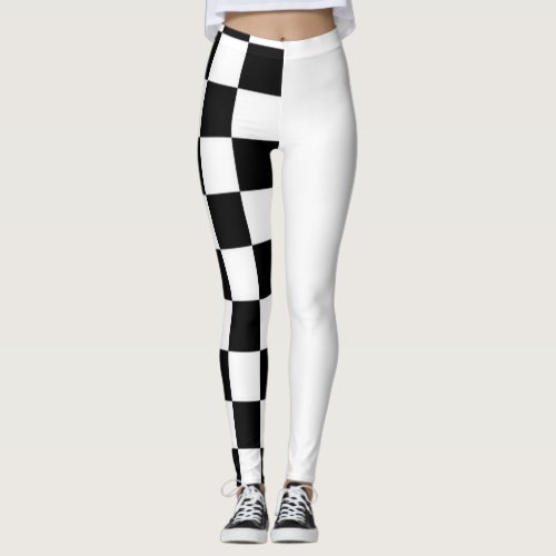 Half black and white leggings