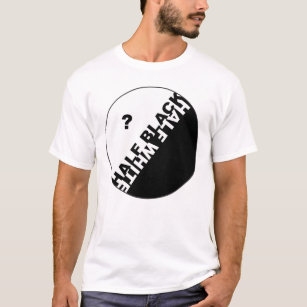 Half Black Half White T Shirts Half Black Half White T Shirt Designs Zazzle