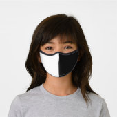 Half black white premium face mask (Worn)