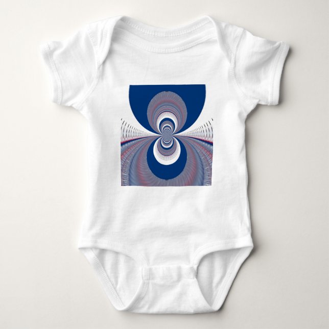 Half Blue Baby Bodysuit (Front)