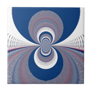 Half Blue Ceramic Tile