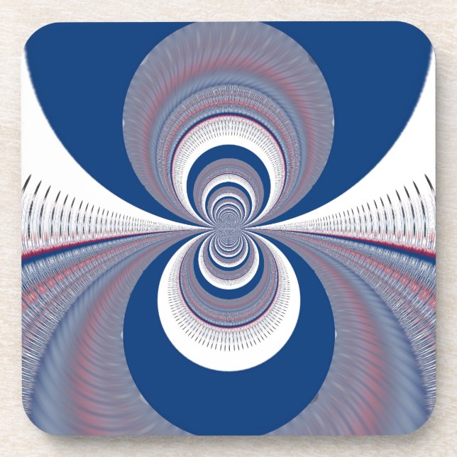 Half Blue Drink Coaster (Front)