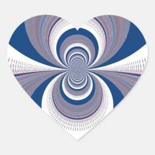 Half Blue Heart Sticker