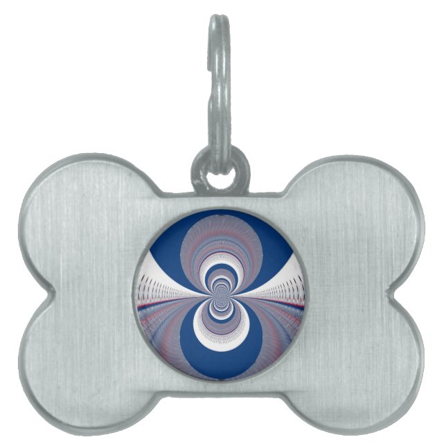 Half Blue Pet Tag (Front)