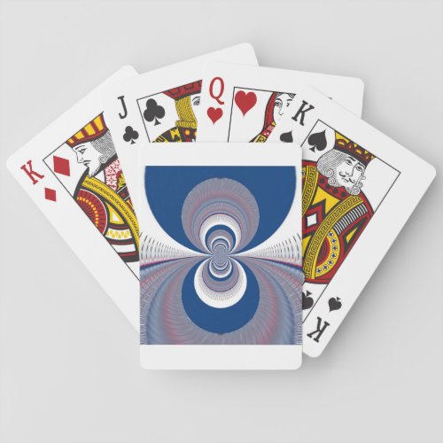 Half Blue Playing Cards