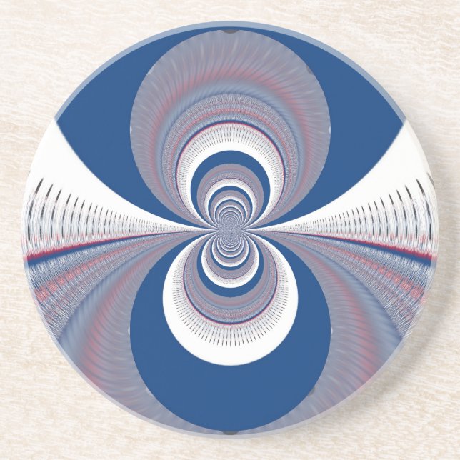 Half Blue Sandstone Coaster (Front)