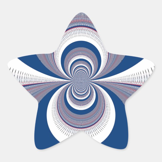 Half Blue Star Sticker (Front)