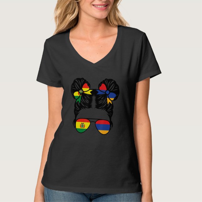 Half Bolivian Half Armenian Girl Bolivia Kids T-Shirt (Front)