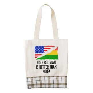 Half Bolivian Is Better Than None Zazzle HEART Tote Bag