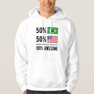 Brazil Hoodie Sweatshirt, Cool Comfort Brasil Sweater, South