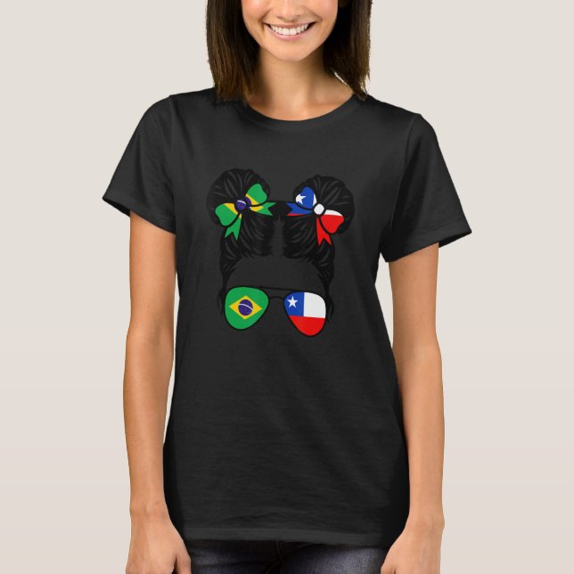 Half Brazilian Half Chilean Girl Brazil Kids T-Shirt (Front)
