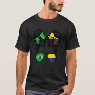 Half Brazilian Half Colombian Girl Brazil Kids T-Shirt