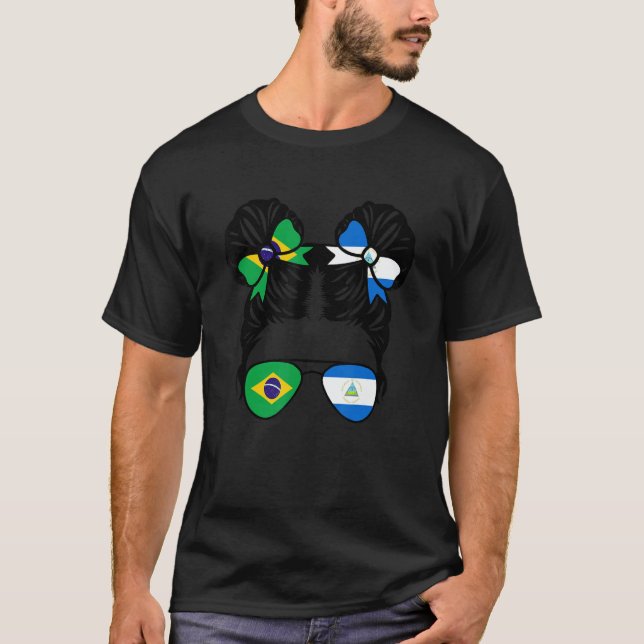 Half Brazilian Half Nicaraguan Girl Brazil Kids T-Shirt (Front)