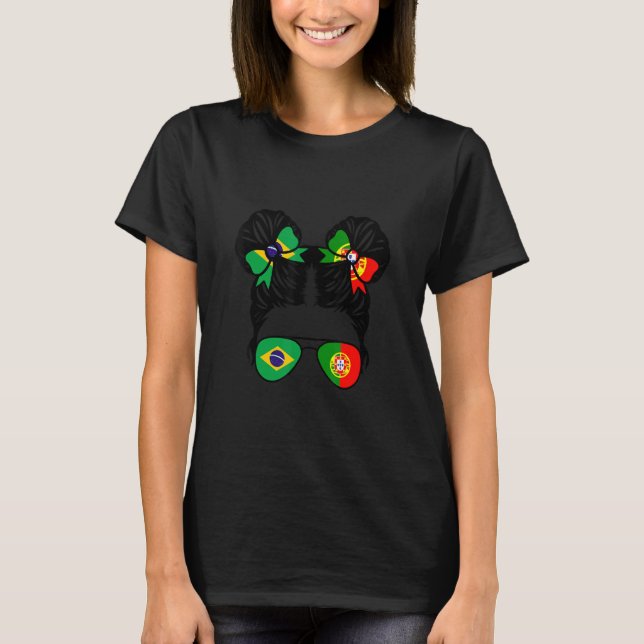 Half Brazilian Half Portuguese Girl Brazil Kids  T-Shirt (Front)