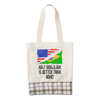 Half Brazilian Is Better Than None Zazzle HEART Tote Bag
