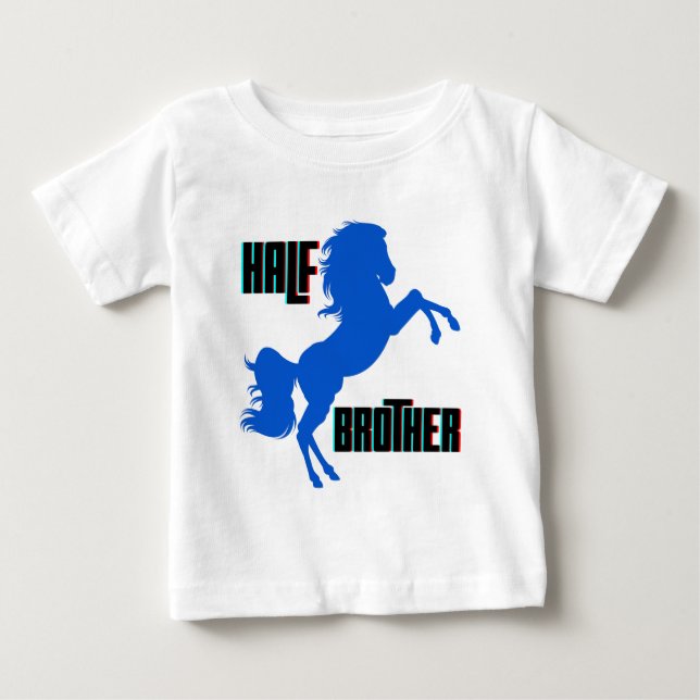 Half Brother Horse Rearing Baby T-Shirt (Front)