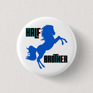 Half Brother Horse Rearing Button
