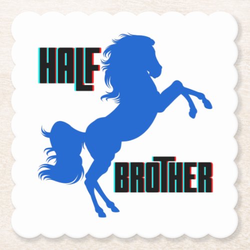Half Brother Horse Rearing Paper Coaster