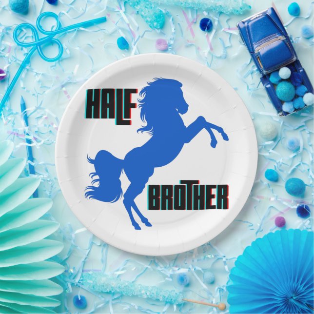 Half Brother Horse Rearing Paper Plates (Party)