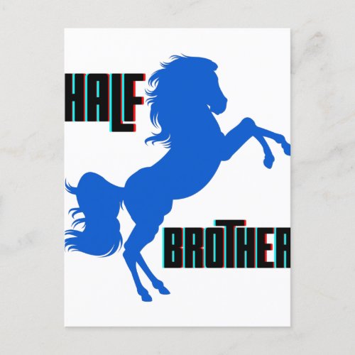 Half Brother Horse Rearing Postcard