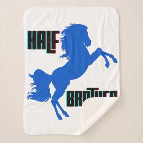 Half Brother Horse Rearing Sherpa Blanket