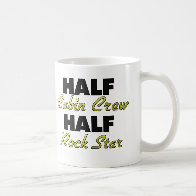 Half Cabin Crew Half Rock Star Coffee Mug (Right)