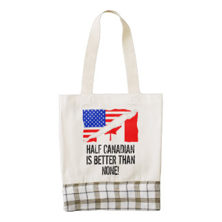 Half Canadian Is Better Than None Zazzle HEART Tote Bag