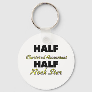 Half Chartered Accountant Half Rock Star Keychain