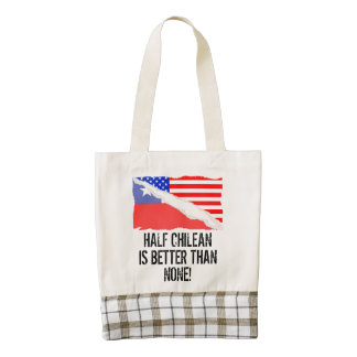 Half Chilean Is Better Than None Zazzle HEART Tote Bag